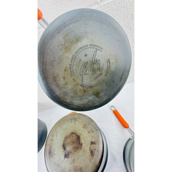 Rachael Ray Brights Hard Anodized Cookware Set Non-Stick Set Of 4 - Picture 11 of 13